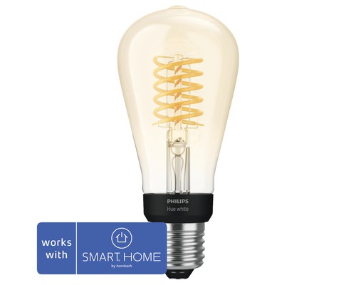 Philips hue LED Lampe Filament White dimmbar klar E27/7W(50W) 550 lm 2100  Licht warmweiß ST64 - Kompatibel mit SMART HOME by hornbach - HORNBACH  Luxemburg