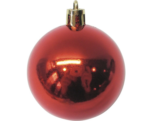 Rote Christbaumkugel aus Kunststoff
