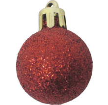 Glitzernder Christbaumschmuck in Kugelform