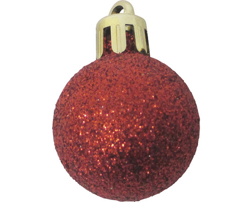 Glitzernder Christbaumschmuck in Kugelform