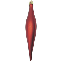 Länglicher, roter Christbaumschmuck