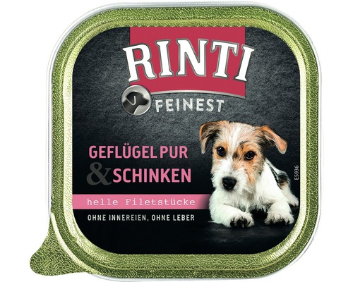 Pâtée pour chien RINTI volaille & jambon 150 g