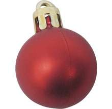 Rote Weihnachtskugel aus Kunststoff mit Aufhänger
