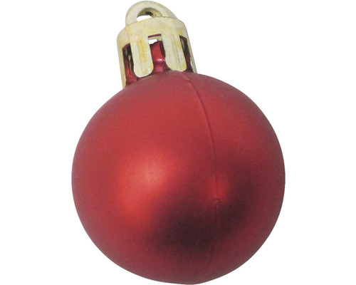 Rote Weihnachtskugel aus Kunststoff mit Aufhänger