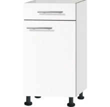 Weißer Küchenunterschrank mit Schublade und Tür