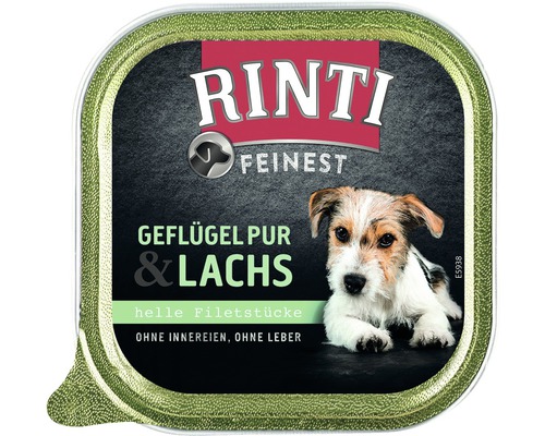 Pâtée pour chien RINTI Feinest poulet & saumon 150 g