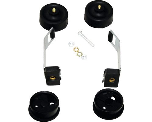 Kit de fixation pour bidet avec supports, vis et joints d''étanchéité