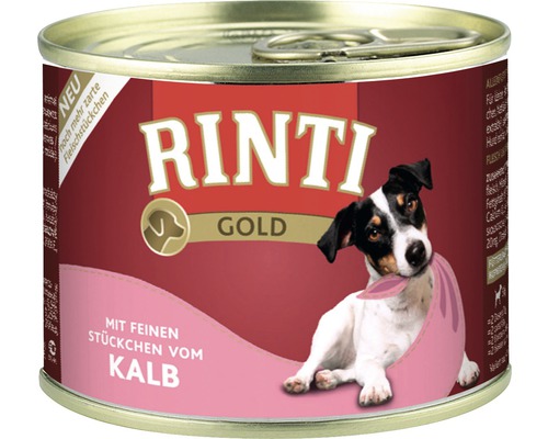 Pâtée pour chien RINTI Gold morceaux de veau 185 g