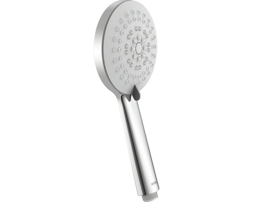 Ensemble pommeau de douche GROHE Rainshower Cosmopolitan 310 26066GN0 Ø 31  cm avec bras de douchette 38 cm cool sunrise brossé - HORNBACH Luxembourg