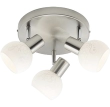 Deckenleuchte mit drei Strahlern und floralen Mustern