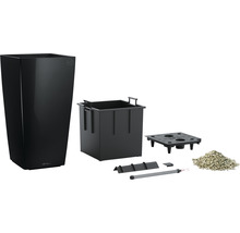 Pot de fleurs noir avec accessoires