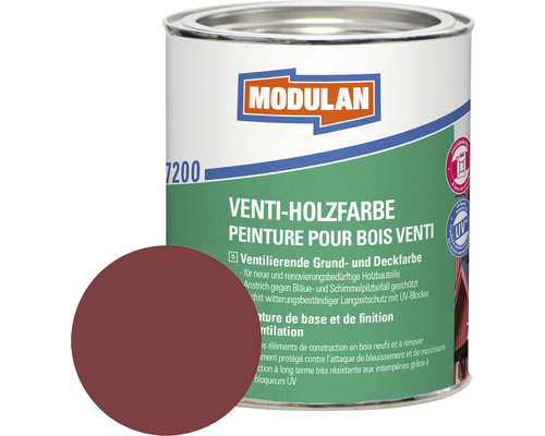 Peinture pour bois Venti Modulan rouge suède 750 ml