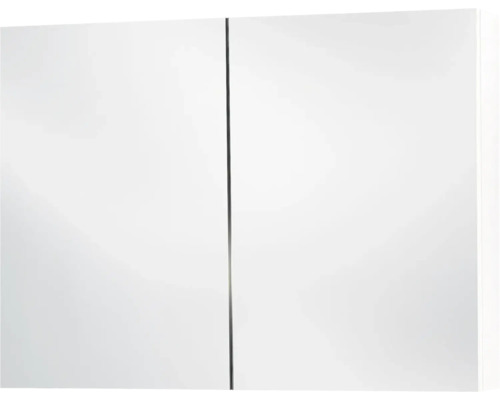 Armoire de toilette Differnz Somero 80 x 13 x 66 cm blanc haute brillance 2 portes Armoire de salle de bain à deux portes