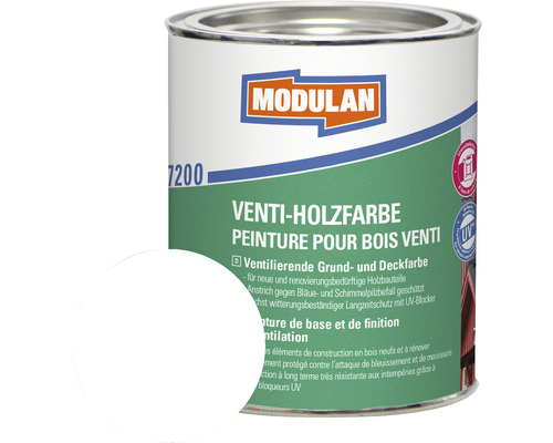 Peinture pour bois Venti Modulan blanc 750 ml Peinture pour bois Venti Modulan blanc 750 ml
