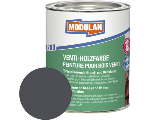 MODULAN 7200 Venti-Holzfarbe RAL 7016 anthrazitgrau 750 ml
