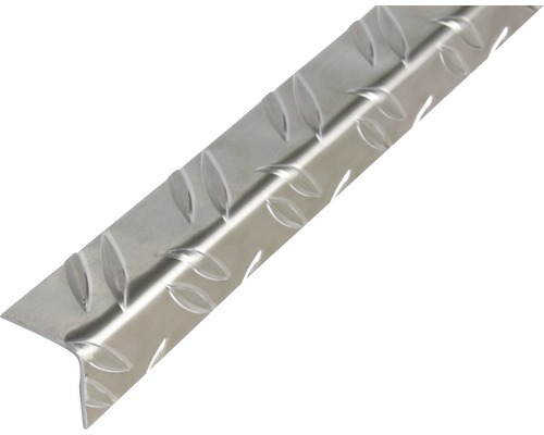 Winkelprofil Alu Riffelblech 41,2x41,2x1,5 mm, 2 m Metallwinkelprofil mit Riffelblechmuster