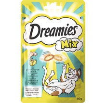 Dreamies Mix Katzenleckerli mit Lachs und Käse in 60 Gramm Packung
