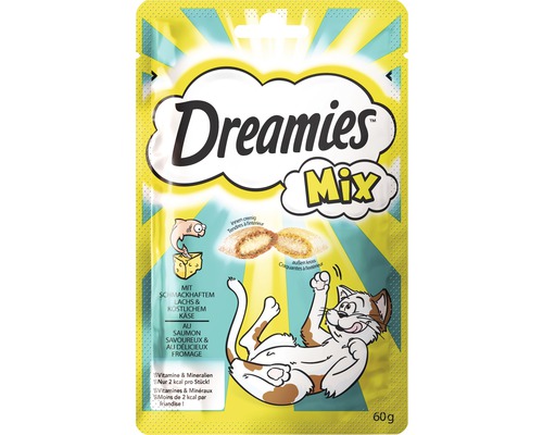 Friandises pour chats Dreamies Mix au saumon et fromage 60 g