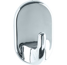 Klebehaken Oval mittel chrom 3 Stück