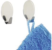 Grand crochet acier inoxydable brillant lot de 2