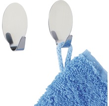 Grand crochet acier inoxydable brillant lot de 2