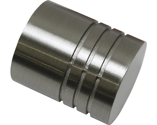 Embout Chicago cylindre aspect acier inoxydable Ø 20 mm lot de 2-0