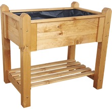 Hochbeet aus Holz mit Ablagefläche
