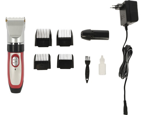 Tondeuse à cheveux avec accessoires, brosse de nettoyage, flacon d''huile et adaptateur de charge