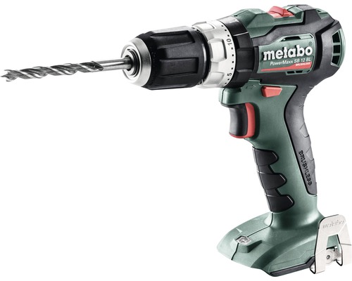Perceuse-visseuse à choc sans fil Metabo 12V SB 12 BL, sans batterie ni chargeur Perceuse à percussion sans fil Metabo PowerMaxx SB 12 BL avec foret