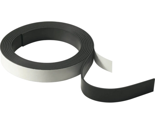 Bande magnétique autocollante, largeur : 19 mm, longueur 2,5 m Bande magnétique avec surface adhésive