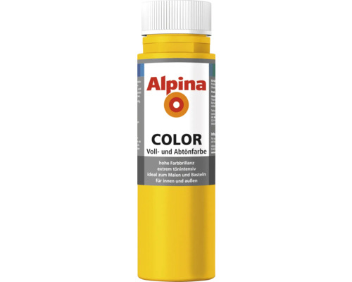 Alpina Color peinture complète et colorante en flacon jaune