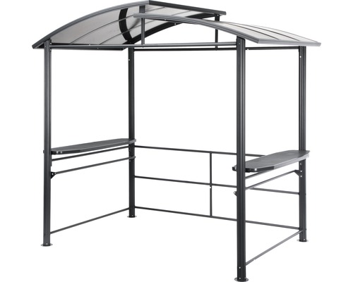 Pavillon pour barbecue Garden Place Liora 240x150x230 cm polycarbonate noir-0