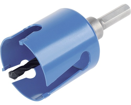Scie à cloche universelle Wolfcraft métal dur Ø 25 mm avec tige et foret Scie cloche avec foret de centrage