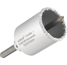Couronne Wolfcraft métal dur Ø 53 mm avec tige, foret