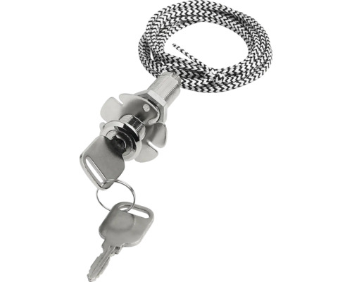 Serrure avec clés et câble textile