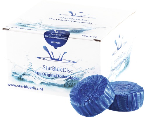 Tablette de nettoyage pour WC StarBlueDisc bleu 12 pièces