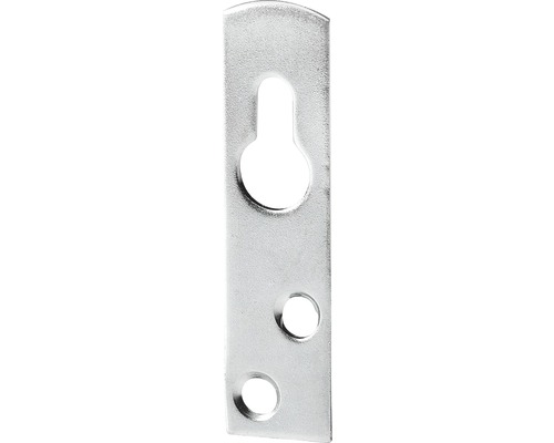 Suspensions pour armoires avec trou de clé, 60x15 mm utilisables à droite/à gauche, galvanisées, 4 pièces