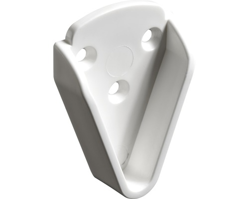 Support pour barre de penderie, en forme de coin, blanc 49x34 mm, 50 pièces