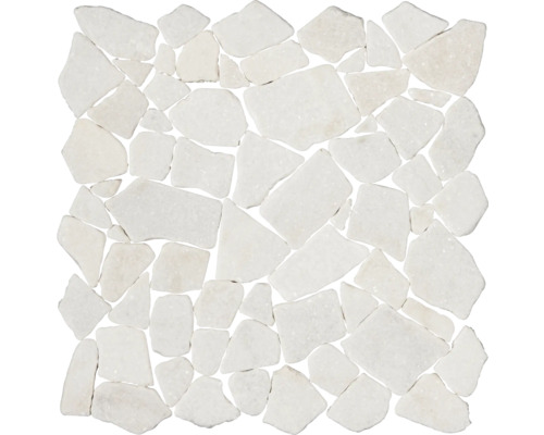 Mosaïque en marbre-pierre naturelle polygonale Bianco Carrara 30,5x30,5 cm