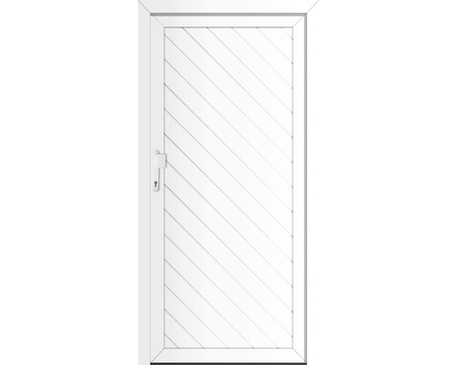 Porte blanche avec motif diagonal et poignée