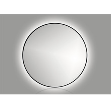Miroir LED Ø 80 cm noir