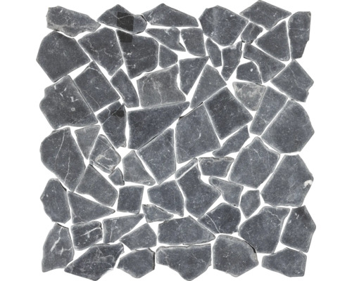 Mosaïque en marbre-pierre naturelle polygonales Nero Marquinia 30,5x30,5 cm