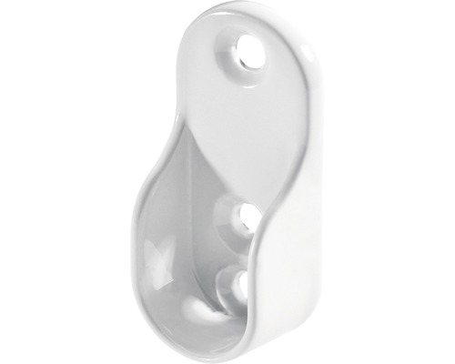 Support pour barre de penderie Ø 15/30 mm pour barre de penderie ovale, blanc, 50 pièces
