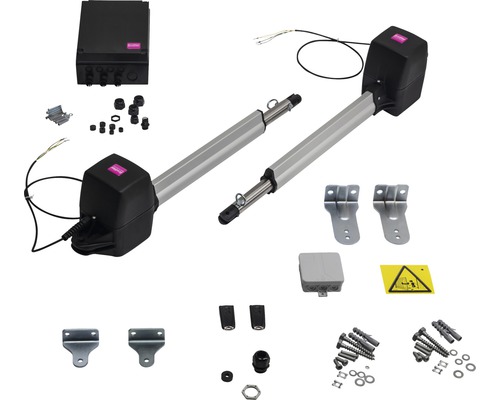 Composants pour un automatisme de portail, accessoires de montage inclus