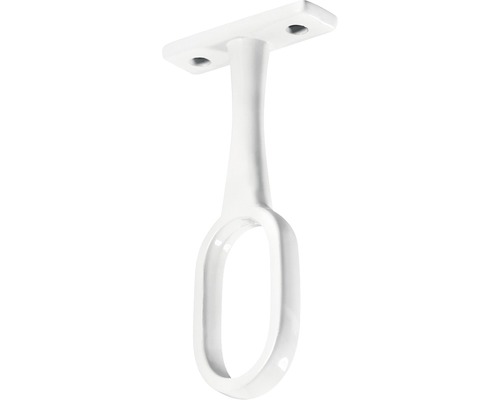 Barre de penderie support central Ø 15/30 mm pour barre de penderie ovale, blanc, 25 pièces