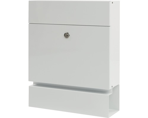 Rechteckiger Briefkasten aus Metall mit Schloss