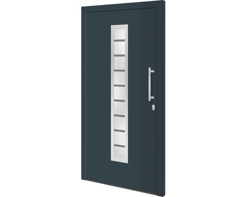 Porte d'entrée Vermont aluminium 1100 x 2100 mm droite verrouillage en 3 points (anthracite)