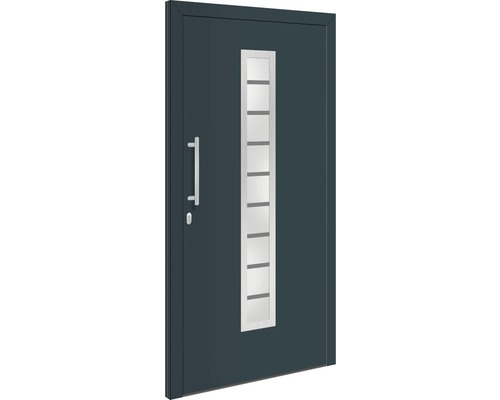 Porte d'entrée Vermont aluminium 1100 x 2100 mm gauche verrouillage en 3 points (anthracite) Porte d'entrée Vermont aluminium 1100 x 2100 mm gauche verrouillage en 3 points (anthracite)