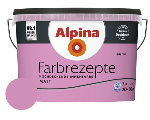 Alpina Wandfarbe Farbrezepte Party Pink 2,5 l-0