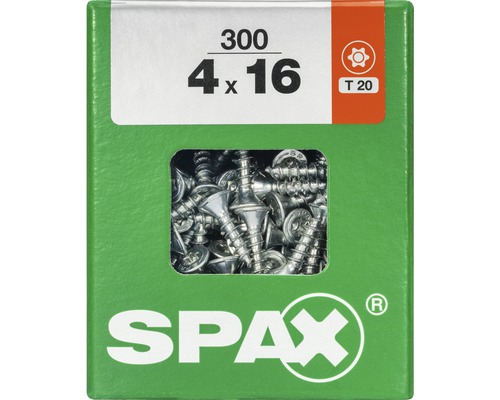 Vis Spax, 4 x 16 mm, 300 pièces
